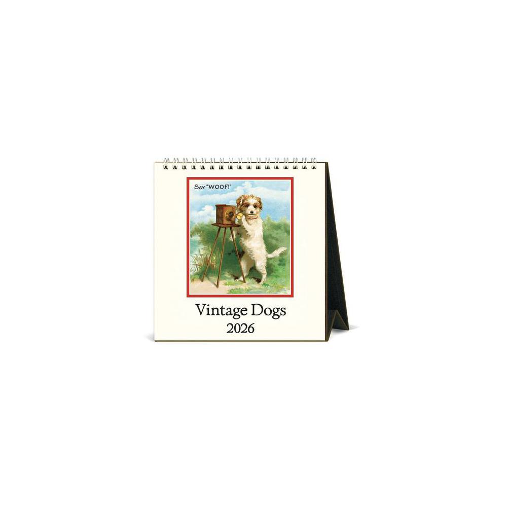 Cavallini, Calendars, Art & School, 2026, Desk style, Vintage Dogs, 933084
